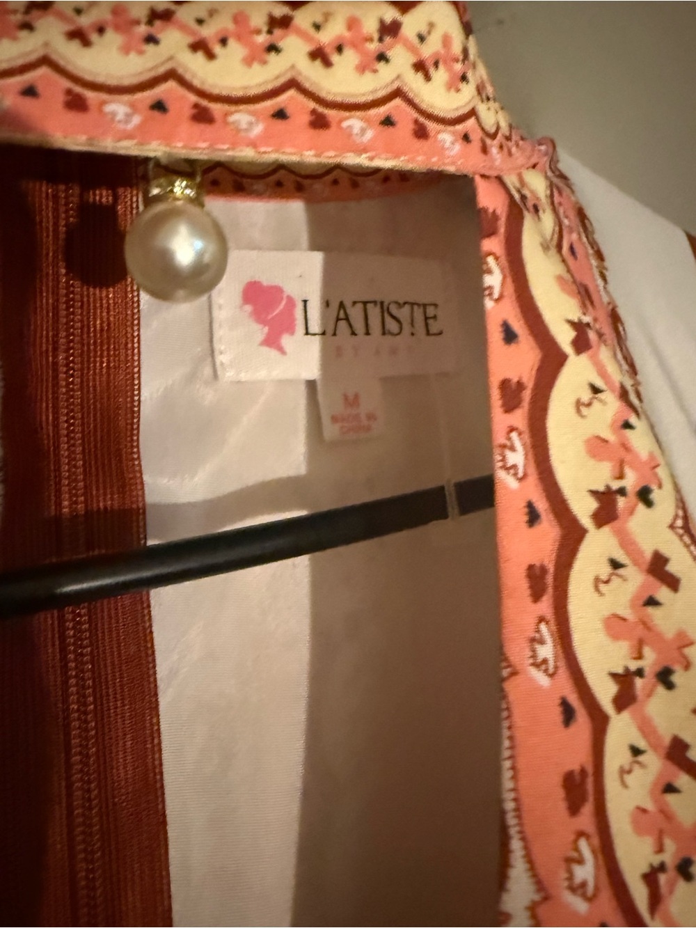 L'ATISTE Yellow Floral Embroidered Maxi Dress - Picture 3 of 4